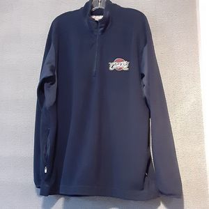 Cleveland Cavaliers NBA 1/4 Zip Fleece Pullover Jacket Men's 2XL Blue Budweiser